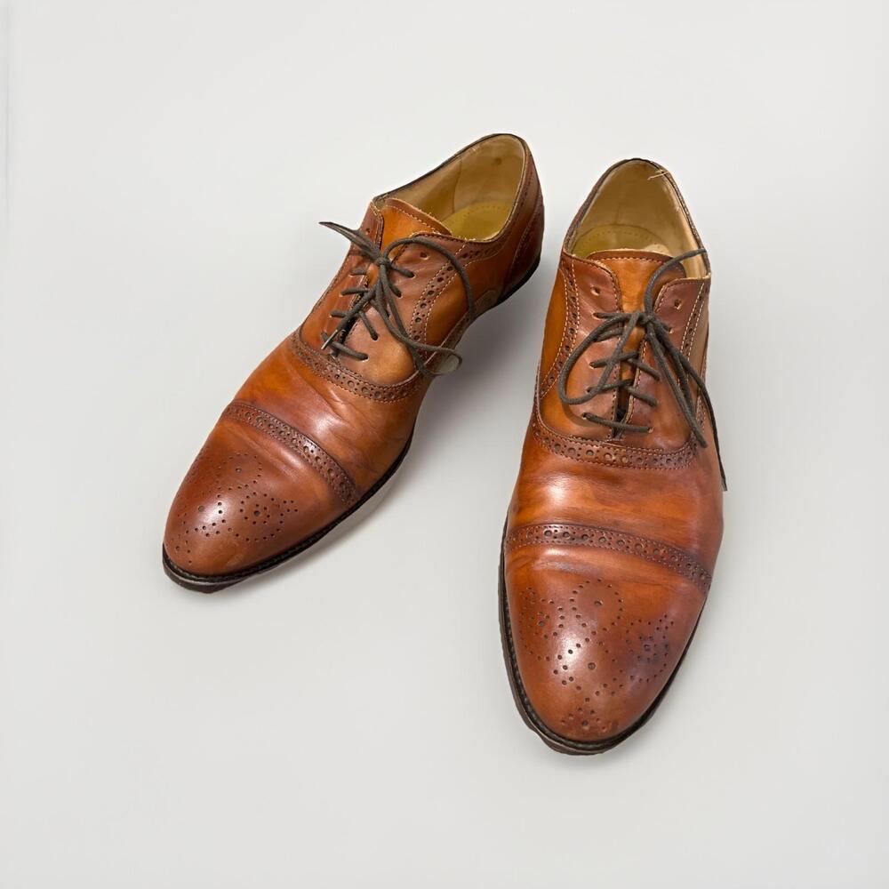 ANTONIO MAURIZI MENS DRESS OXFORD BROGUE SHOES SIZE IT43/US10 MADE IN ITALY